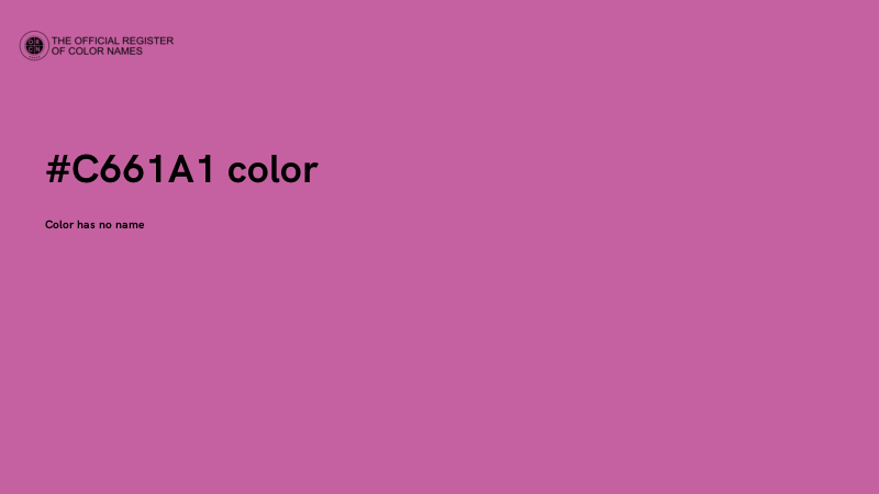 #C661A1 color image