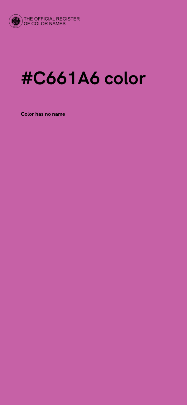 #C661A6 color image