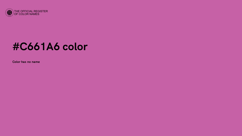 #C661A6 color image