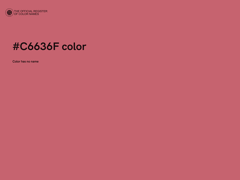 #C6636F color image