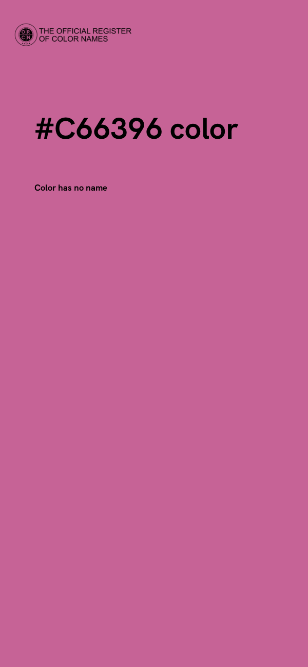 #C66396 color image