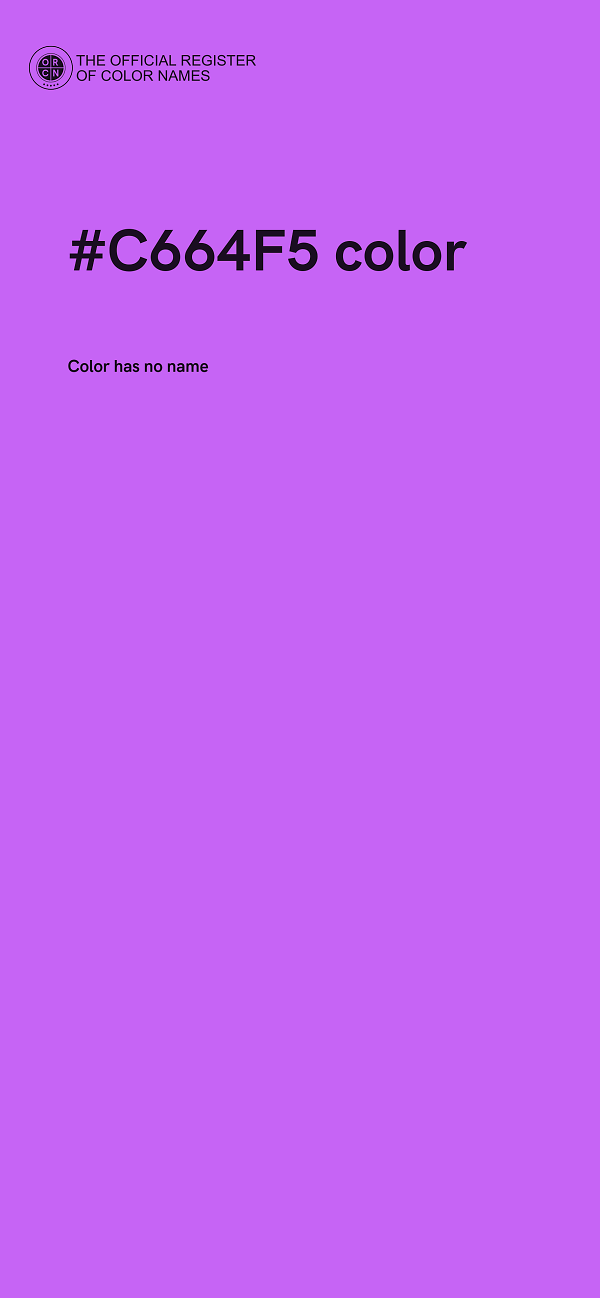 #C664F5 color image