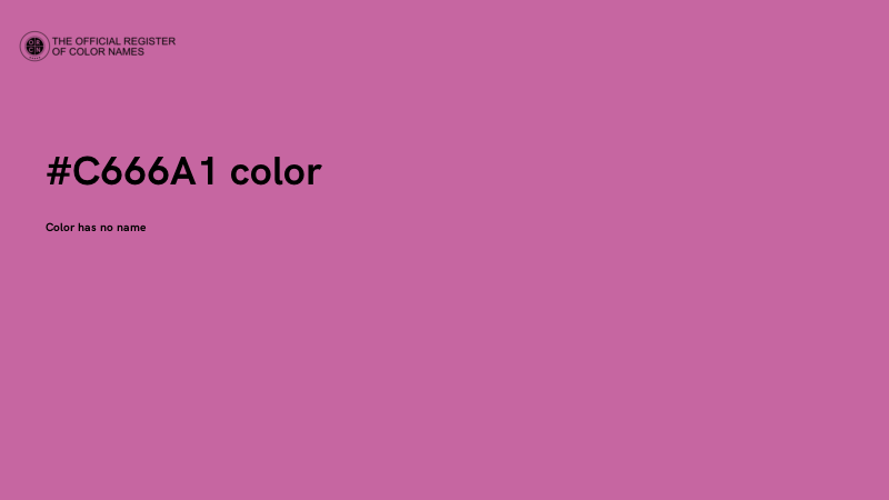 #C666A1 color image