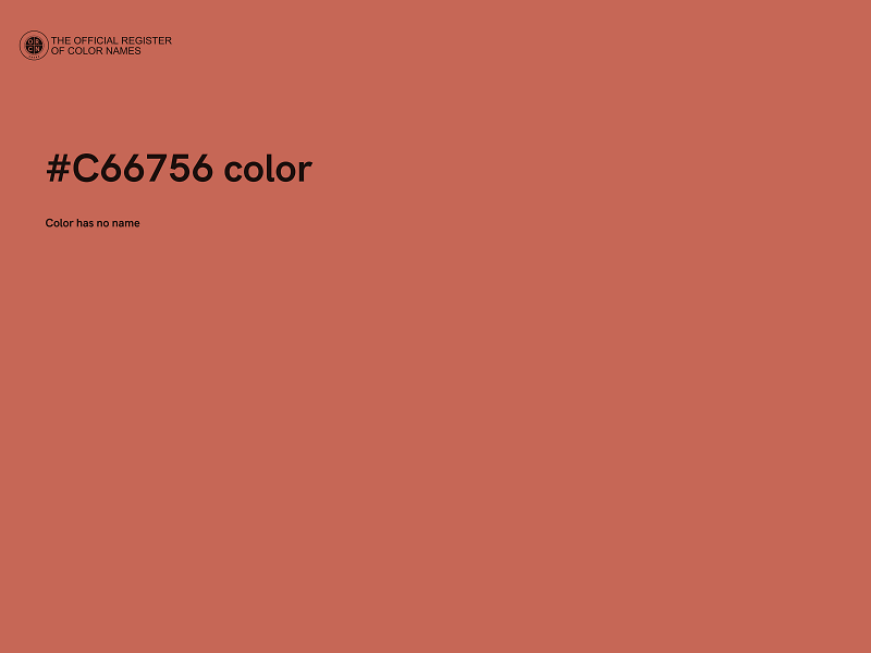 #C66756 color image