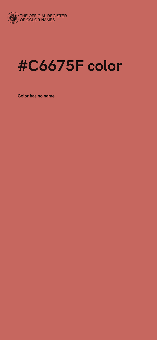 #C6675F color image
