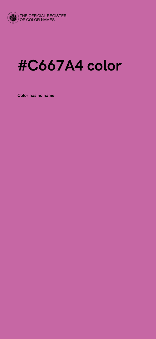 #C667A4 color image