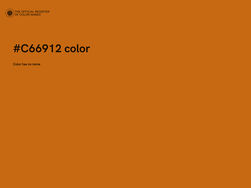 #C66912 color image