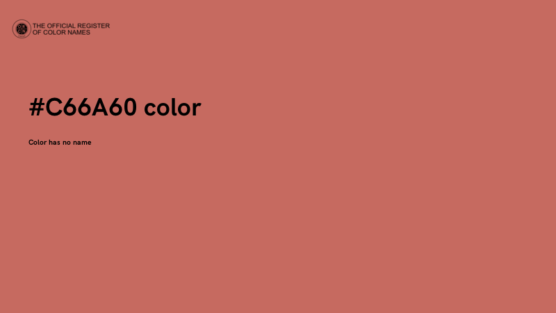 #C66A60 color image
