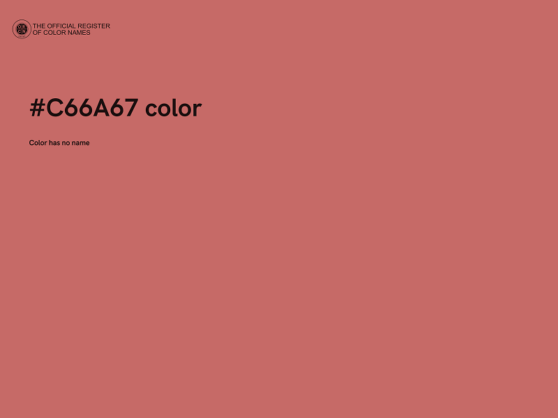 #C66A67 color image