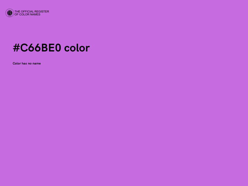 #C66BE0 color image