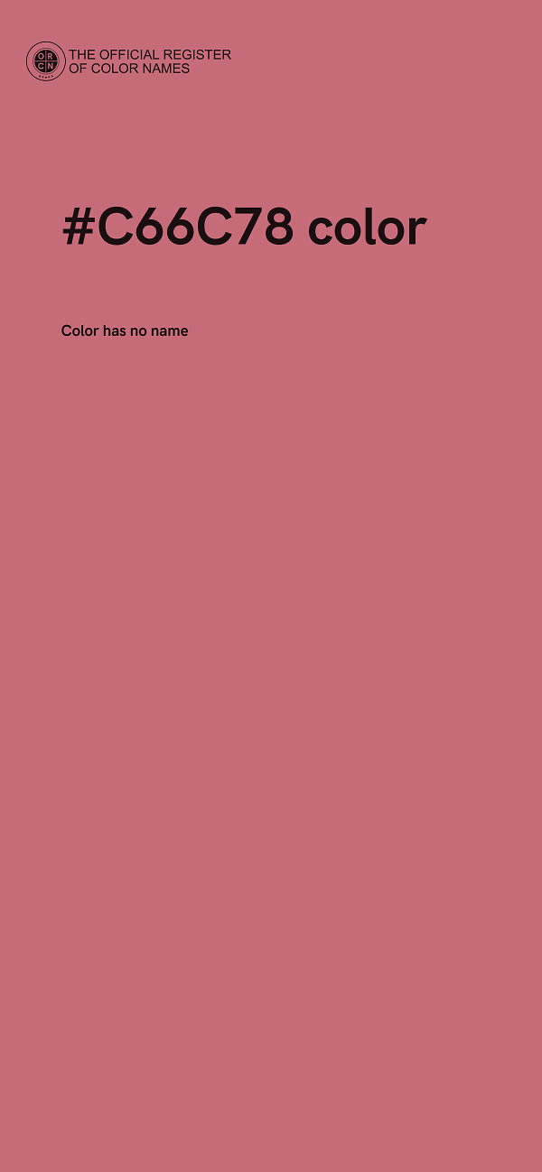 #C66C78 color image