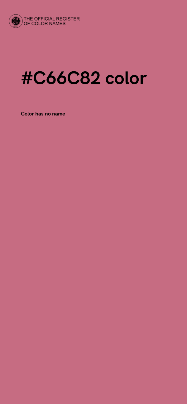 #C66C82 color image