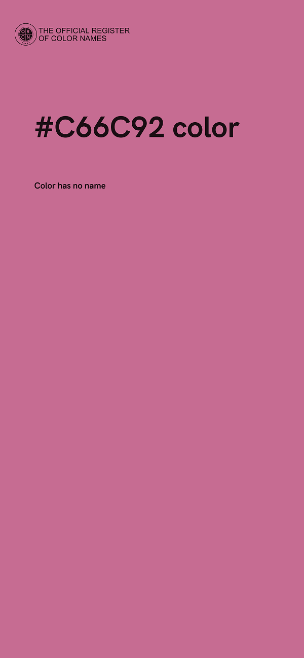 #C66C92 color image