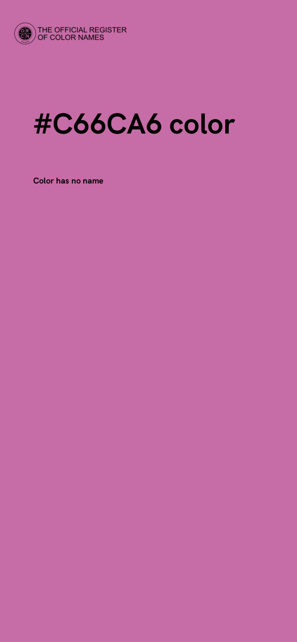 #C66CA6 color image