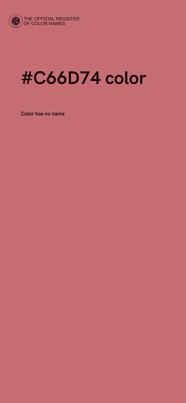 #C66D74 color image
