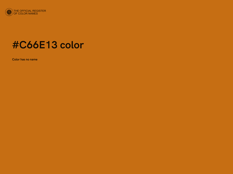 #C66E13 color image