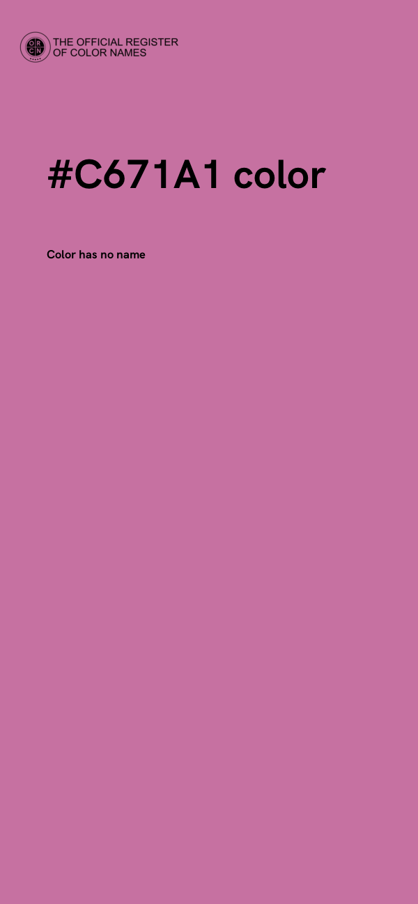 #C671A1 color image