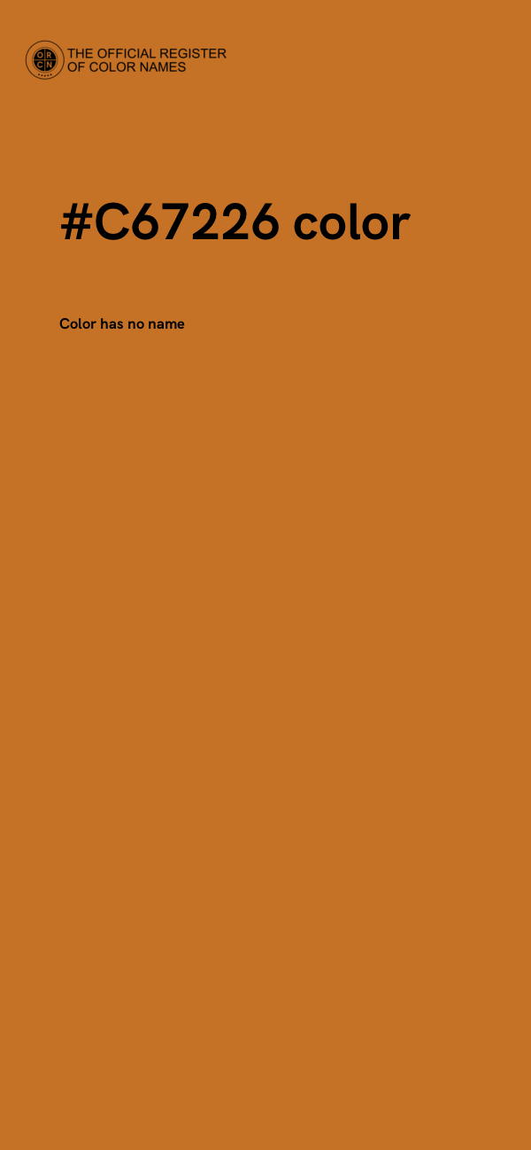 #C67226 color image