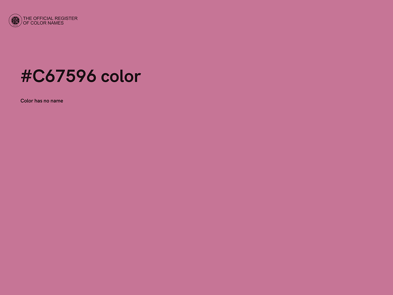 #C67596 color image