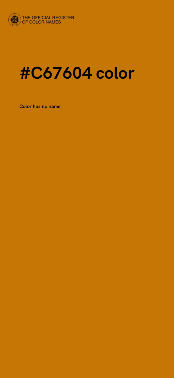 #C67604 color image