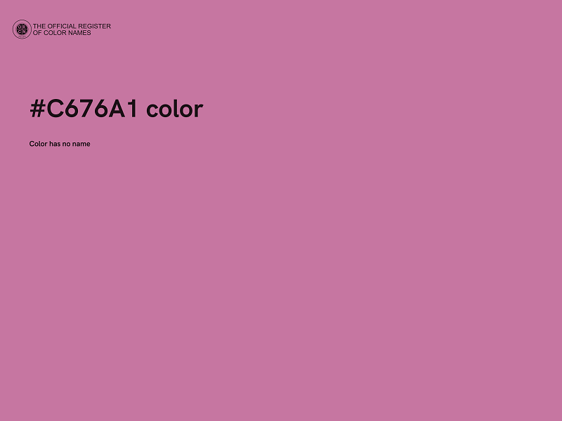#C676A1 color image