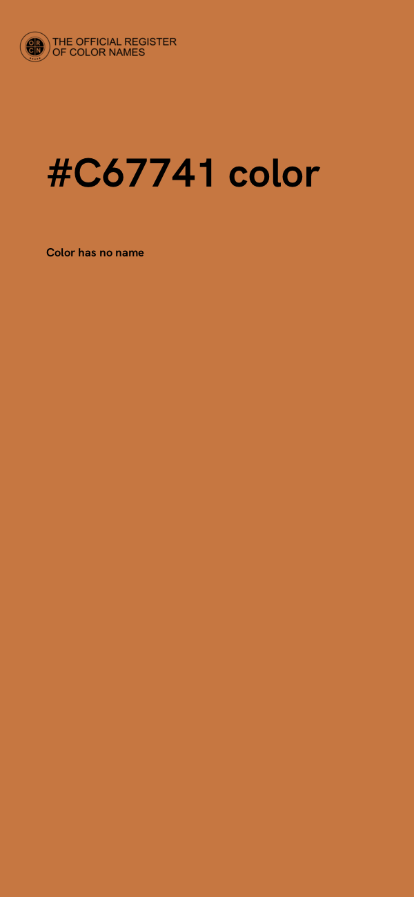 #C67741 color image
