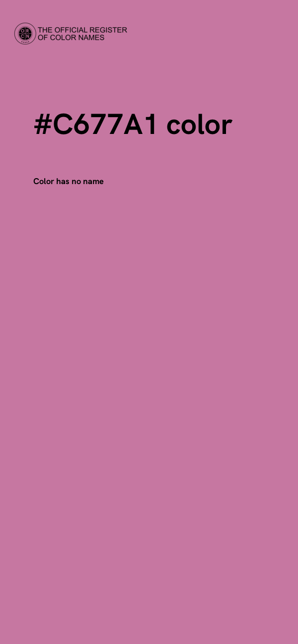 #C677A1 color image