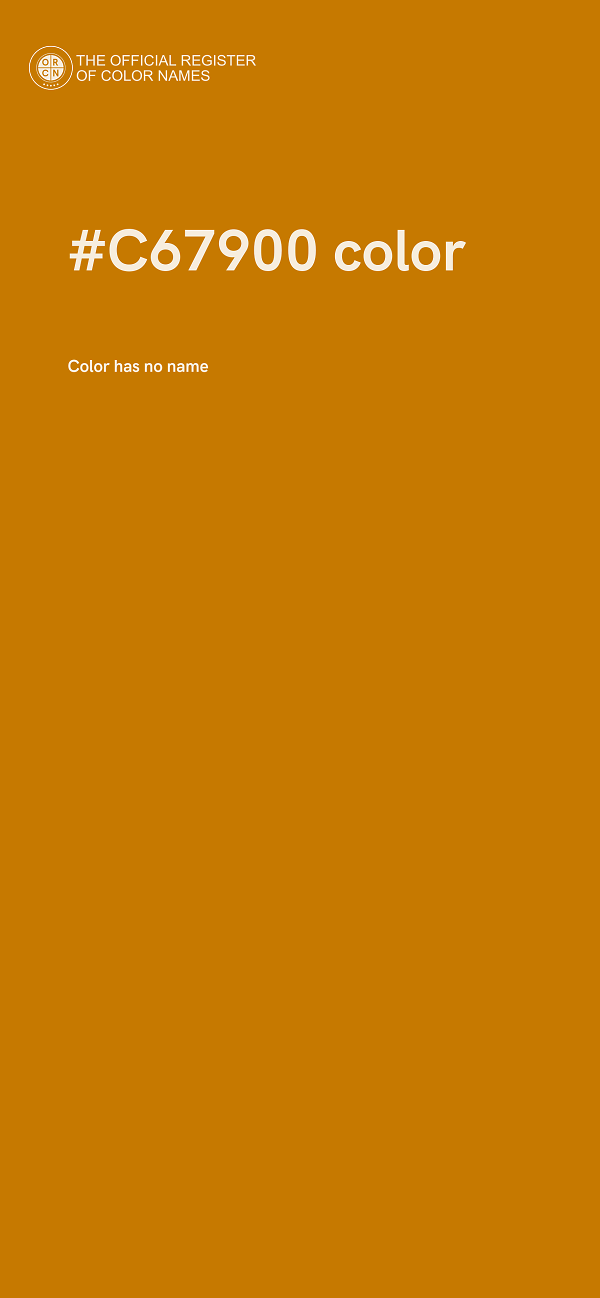 #C67900 color image