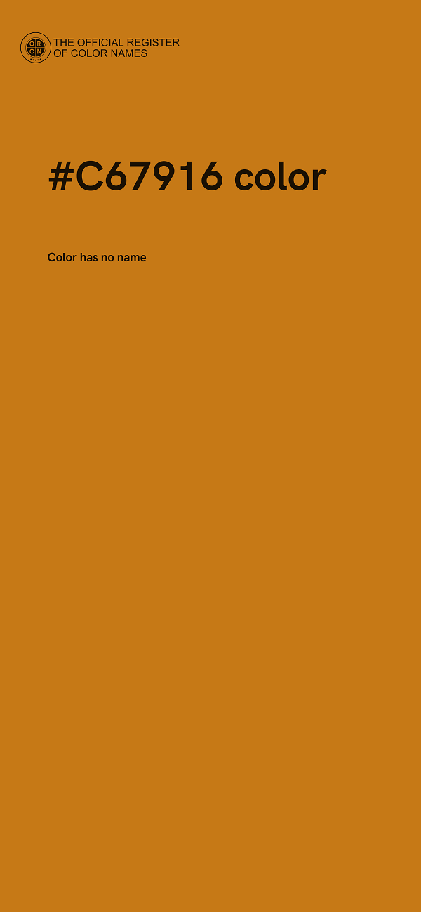 #C67916 color image