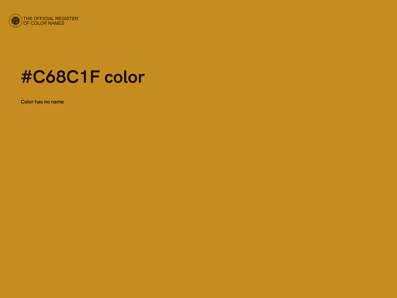 #C68C1F color image