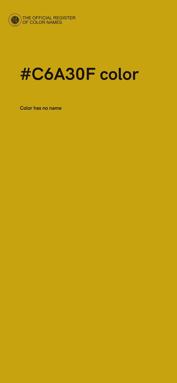 #C6A30F color image