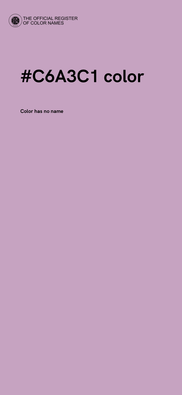 #C6A3C1 color image