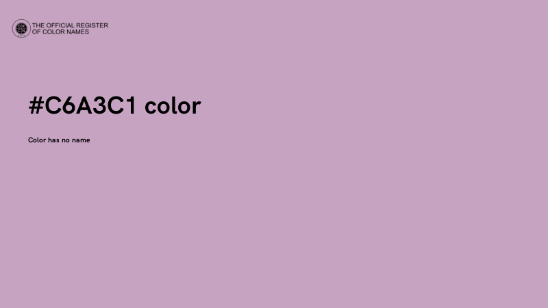 #C6A3C1 color image