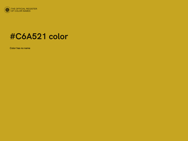 #C6A521 color image