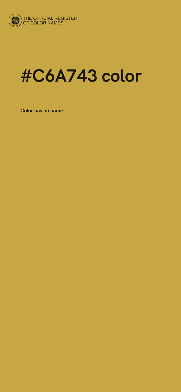 #C6A743 color image