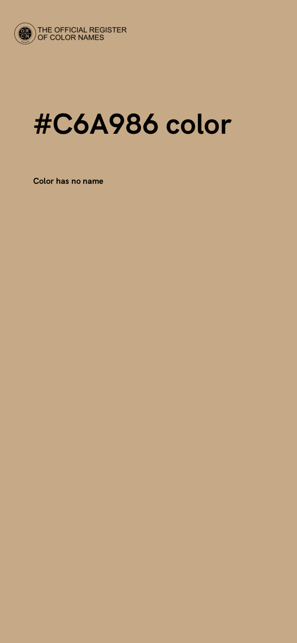 #C6A986 color image