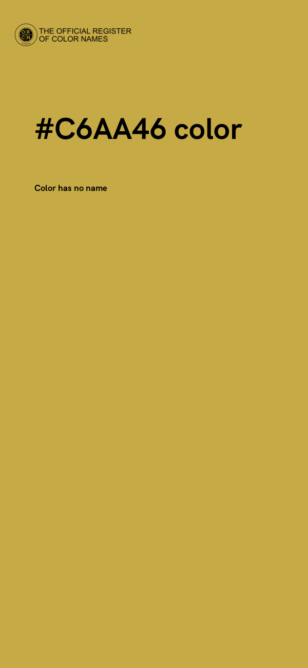 #C6AA46 color image