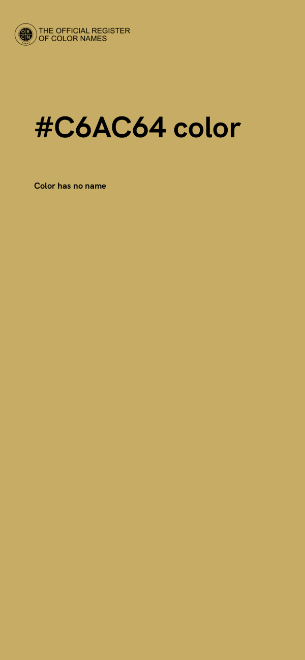 #C6AC64 color image