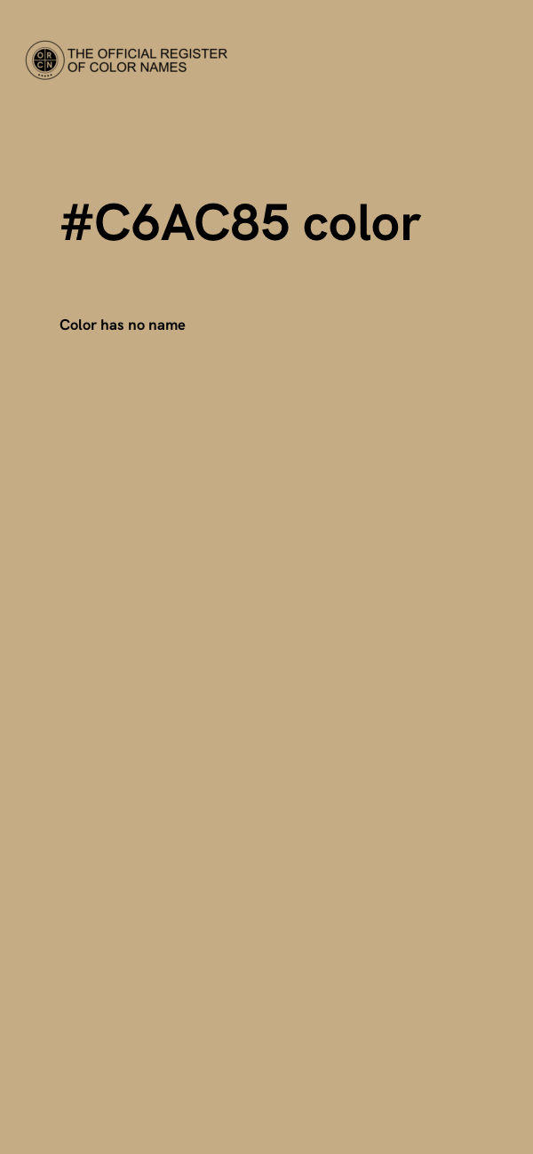 #C6AC85 color image