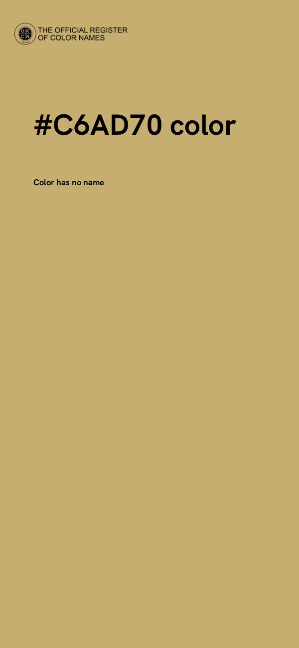 #C6AD70 color image