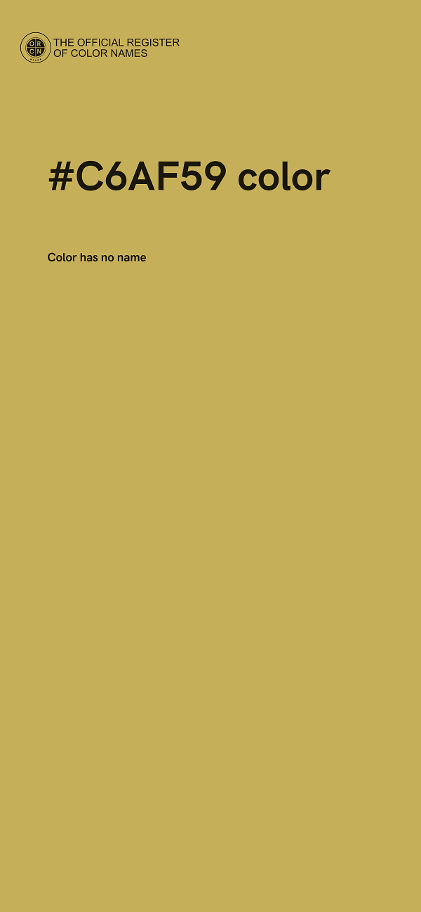 #C6AF59 color image