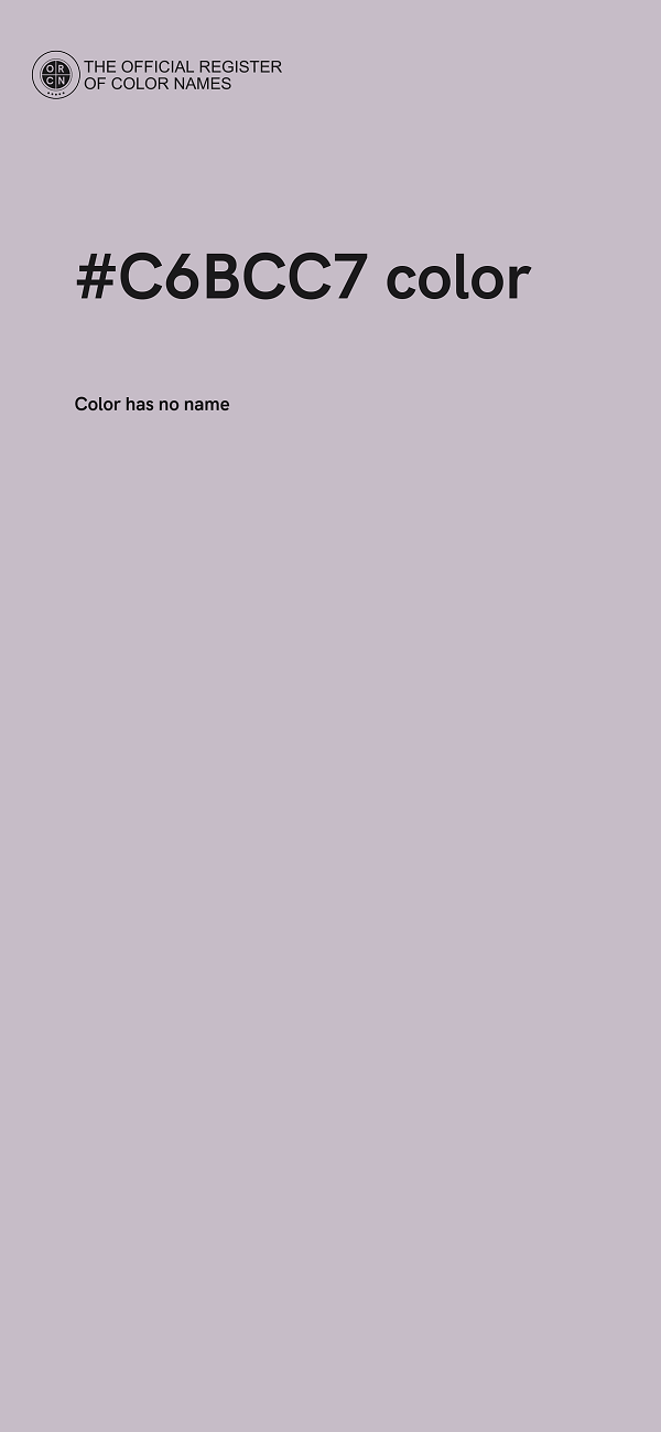 #C6BCC7 color image