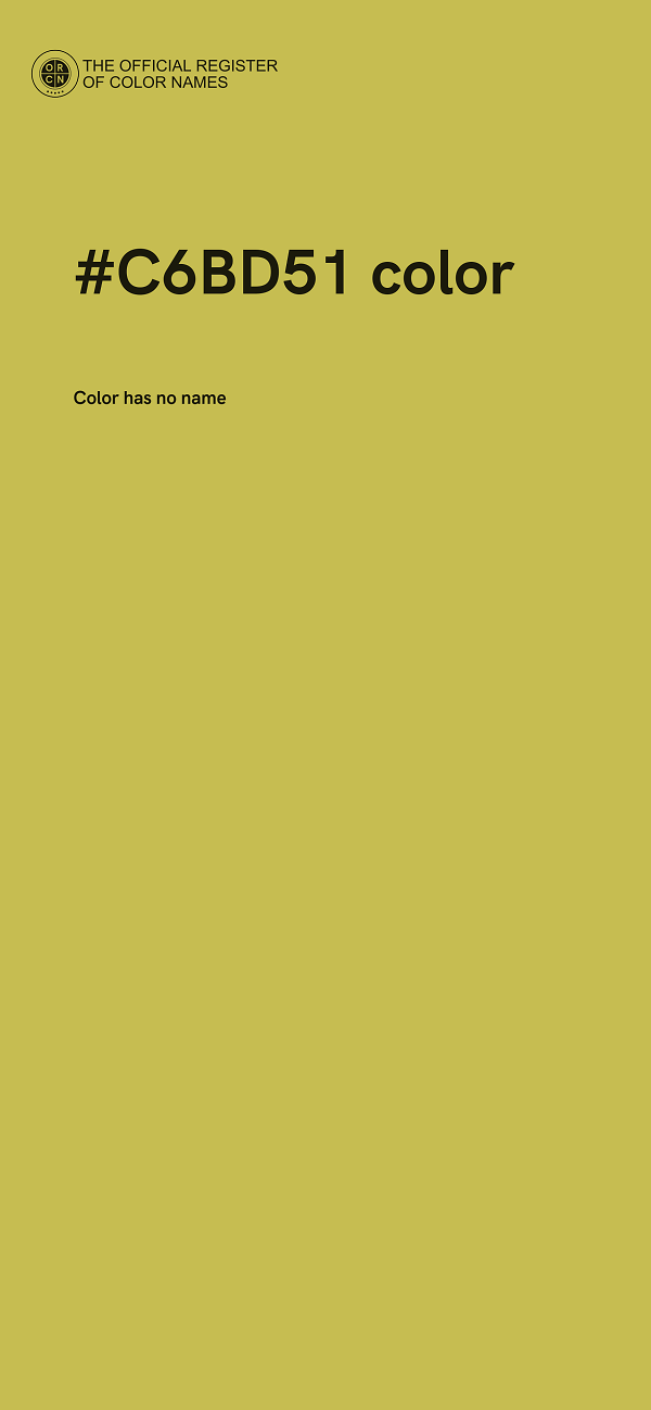 #C6BD51 color image