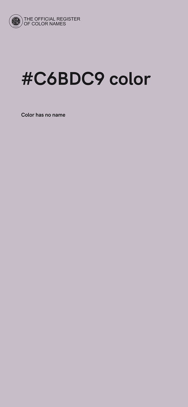#C6BDC9 color image