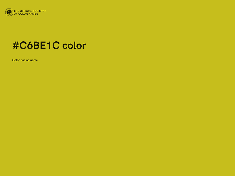 #C6BE1C color image