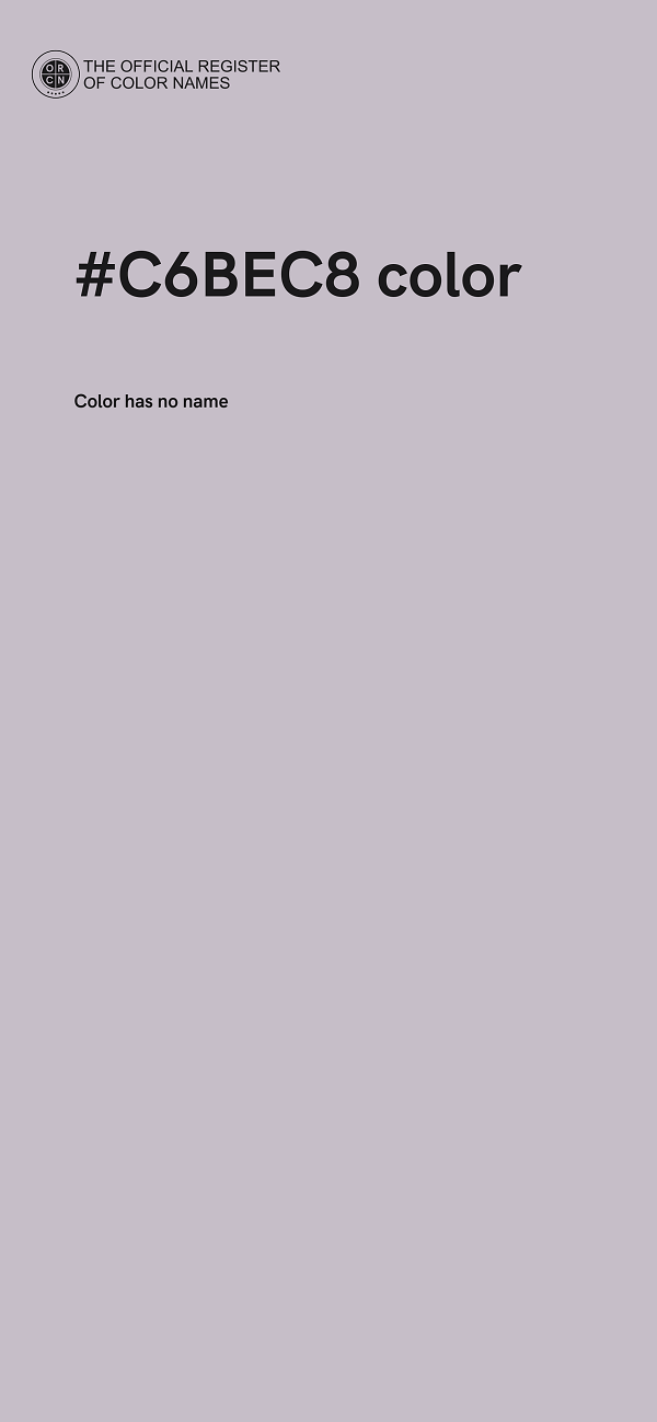 #C6BEC8 color image