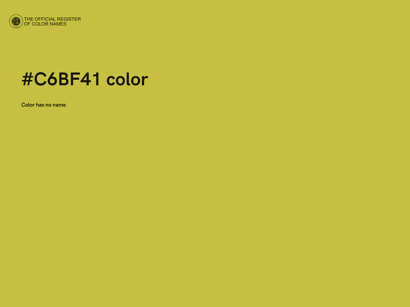 #C6BF41 color image