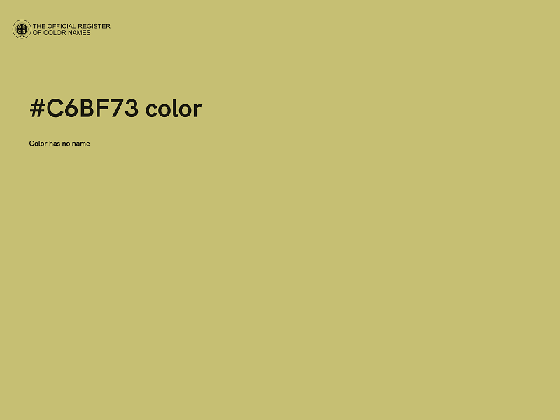 #C6BF73 color image