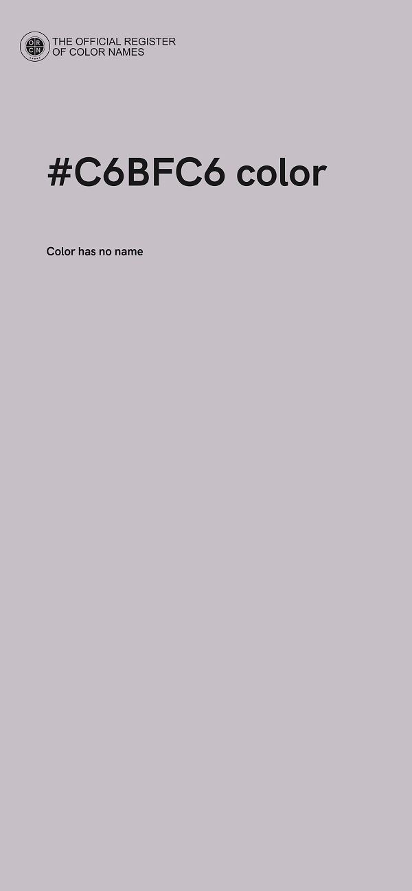 #C6BFC6 color image