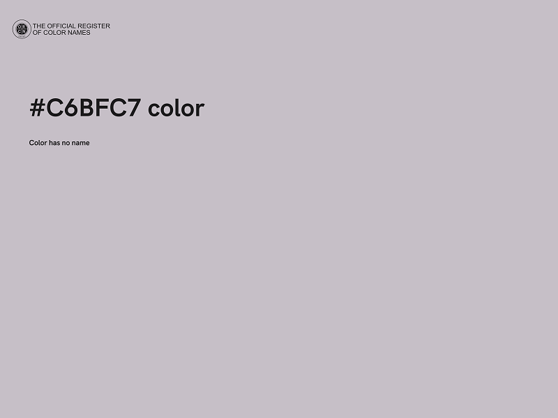 #C6BFC7 color image